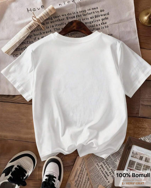 INAWLY Women's T-shirt With Short Sleeves And Letter Print