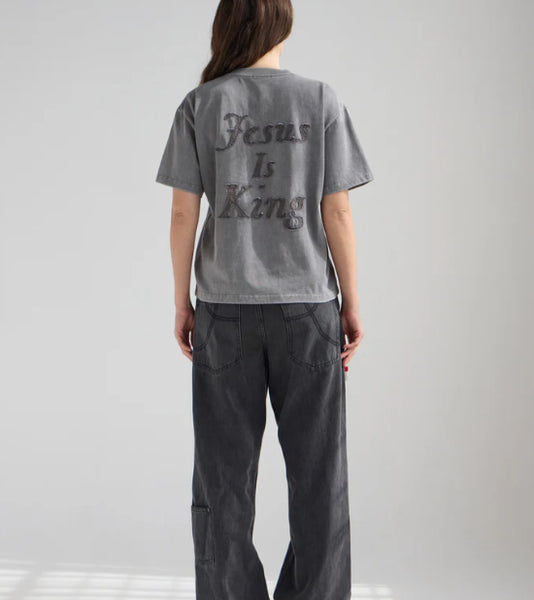 Youth Heavyweight Pure Cotton Batik Washed Distressed Short Sleeve