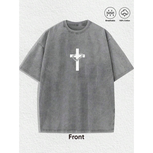 1 PC Religious With Crown Of Thorns Graphic Tee Featuring